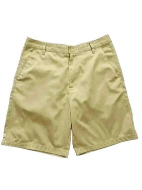 Fila Sport Mens Khaki‎ Golf Flat Front Chino Shorts Active Polyester Size 34